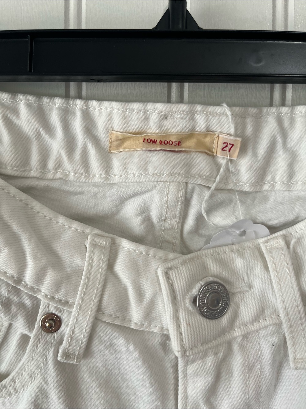 Levi's White Low Loose Jeans - Picture 6 of 7